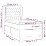 Cama box spring con colchón tela azul 90x200 cm de vidaXL, Camas y somieres - Ref: Foro24-3128179, Precio: 369,32 €, Descuent...