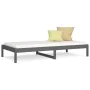 Sofá cama de madera maciza de pino gris 90x190 cm de vidaXL, Camas y somieres - Ref: Foro24-820424, Precio: 86,48 €, Descuent...