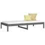 Sofá cama de madera maciza de pino gris 90x190 cm de vidaXL, Camas y somieres - Ref: Foro24-820424, Precio: 86,48 €, Descuent...