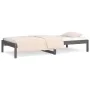 Sofá cama de madera maciza de pino gris 90x190 cm de vidaXL, Camas y somieres - Ref: Foro24-820424, Precio: 86,48 €, Descuent...
