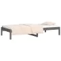 Sofá cama de madera maciza de pino gris 90x190 cm de vidaXL, Camas y somieres - Ref: Foro24-820424, Precio: 86,48 €, Descuent...