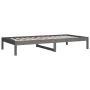 Sofá cama de madera maciza de pino gris 90x190 cm de vidaXL, Camas y somieres - Ref: Foro24-820424, Precio: 86,48 €, Descuent...
