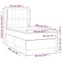 Boxspringbett mit blauer Stoffmatratze 90x200 cm von vidaXL, Betten und Lattenroste - Ref: Foro24-3128259, Preis: 356,20 €, R...
