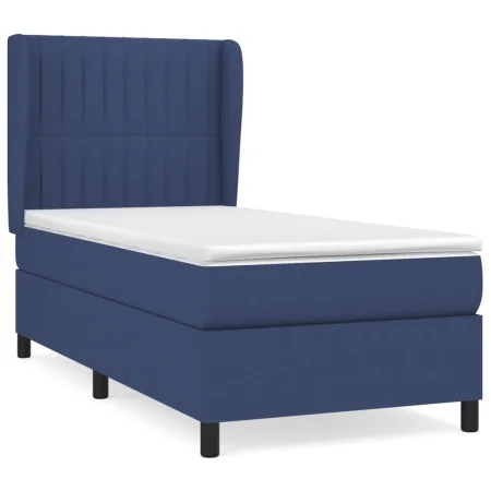 Boxspringbett mit blauer Stoffmatratze 90x200 cm von vidaXL, Betten und Lattenroste - Ref: Foro24-3128099, Preis: 347,22 €, R...