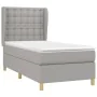 Box spring bed with light gray fabric mattress 90x200 cm by vidaXL, Beds and slatted bases - Ref: Foro24-3128813, Price: 337,...
