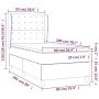 Box spring bed with light gray fabric mattress 90x200 cm by vidaXL, Beds and slatted bases - Ref: Foro24-3128813, Price: 337,...