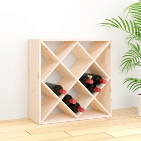 Solid pine wood wine rack 62x25x62 cm by vidaXL, Wine and liquor cabinets - Ref: Foro24-821542, Price: 61,67 €, Discount: %