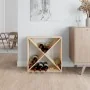 Solid pine wood wine rack 62x25x62 cm by vidaXL, Wine and liquor cabinets - Ref: Foro24-821759, Price: 48,21 €, Discount: %