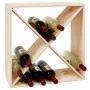 Solid pine wood wine rack 62x25x62 cm by vidaXL, Wine and liquor cabinets - Ref: Foro24-821759, Price: 48,21 €, Discount: %