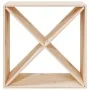 Solid pine wood wine rack 62x25x62 cm by vidaXL, Wine and liquor cabinets - Ref: Foro24-821759, Price: 48,21 €, Discount: %