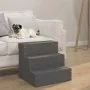 Pet staircase solid gray pine wood 40x37.5x35 cm by vidaXL, Pet Steps and Ramps - Ref: Foro24-822463, Price: 46,88 €, Discoun...