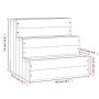 Pet staircase solid gray pine wood 40x37.5x35 cm by vidaXL, Pet Steps and Ramps - Ref: Foro24-822463, Price: 46,88 €, Discoun...