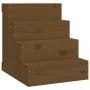 Pet ladder solid honey brown pine wood 40x49x47 cm by vidaXL, Pet Steps and Ramps - Ref: Foro24-822469, Price: 69,85 €, Disco...