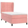 Box spring bed with pink velvet mattress 90x200 cm by vidaXL, Beds and slatted bases - Ref: Foro24-3129194, Price: 336,33 €, ...