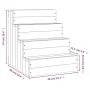 Pet ladder solid honey brown pine wood 40x49x47 cm by vidaXL, Pet Steps and Ramps - Ref: Foro24-822469, Price: 69,85 €, Disco...