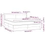 Box spring bed with black fabric mattress 160x200 cm by vidaXL, Beds and slatted bases - Ref: Foro24-3129563, Price: 485,94 €...
