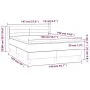 Box spring bed with black fabric mattress 140x190 cm by vidaXL, Beds and slatted bases - Ref: Foro24-3129787, Price: 451,38 €...
