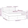 Box spring bed with black fabric mattress 140x200 cm by vidaXL, Beds and slatted bases - Ref: Foro24-3129795, Price: 479,38 €...