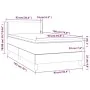 Box spring bed with black fabric mattress 90x190 cm by vidaXL, Beds and slatted bases - Ref: Foro24-3129515, Price: 283,64 €,...