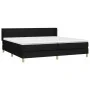 Box spring bed with black fabric mattress 200x200 cm by vidaXL, Beds and slatted bases - Ref: Foro24-3130299, Price: 587,66 €...