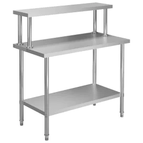 Küchenarbeitstisch mit Edelstahlablage 120x60x120cm von vidaXL, Wiederherstellung - Ref: Foro24-3054468, Preis: 210,36 €, Rab...