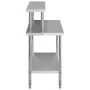 Kitchen work table with stainless steel shelf 120x60x120cm by vidaXL, Restoration - Ref: Foro24-3054468, Price: 210,12 €, Dis...