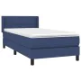 Box spring bed with blue fabric mattress 100x200 cm by vidaXL, Beds and slatted bases - Ref: Foro24-3129695, Price: 330,87 €,...