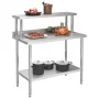 Kitchen work table with stainless steel shelf 120x60x120 cm by vidaXL, Restoration - Ref: Foro24-3054469, Price: 230,28 €, Di...