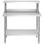 Kitchen work table with stainless steel shelf 120x60x120 cm by vidaXL, Restoration - Ref: Foro24-3054469, Price: 230,28 €, Di...