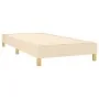 Box spring bed with cream fabric mattress 100x200 cm by vidaXL, Beds and slatted bases - Ref: Foro24-3130334, Price: 304,04 €...
