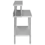 Kitchen work table with stainless steel shelf 120x60x120 cm by vidaXL, Restoration - Ref: Foro24-3054469, Price: 230,28 €, Di...