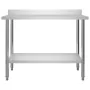 Kitchen work table with stainless steel shelf 120x60x120 cm by vidaXL, Restoration - Ref: Foro24-3054469, Price: 230,28 €, Di...