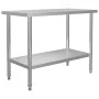 Mesa de trabajo de cocina con estante acero inox 120x60x150 cm de vidaXL, Restauración - Ref: Foro24-3054470, Precio: 250,13 ...