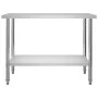 Mesa de trabajo de cocina con estante acero inox 120x60x150 cm de vidaXL, Restauración - Ref: Foro24-3054470, Precio: 250,13 ...