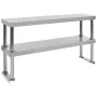 Mesa de trabajo de cocina con estante acero inox 120x60x150 cm de vidaXL, Restauración - Ref: Foro24-3054470, Precio: 250,13 ...