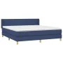 Cama box spring con colchón tela azul 160x200 cm de vidaXL, Camas y somieres - Ref: Foro24-3130127, Precio: 487,15 €, Descuen...