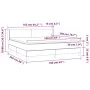 Box spring bed with blue fabric mattress 160x200 cm by vidaXL, Beds and slatted bases - Ref: Foro24-3130127, Price: 475,47 €,...
