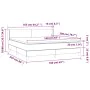 Cama box spring con colchón tela azul 160x200 cm de vidaXL, Camas y somieres - Ref: Foro24-3130127, Precio: 487,15 €, Descuen...