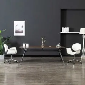 White Faux Leather Swivel Office Chair by vidaXL, Office chairs - Ref: Foro24-3054825, Price: 144,47 €, Discount: %