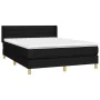 Box spring bed with black fabric mattress 140x190 cm by vidaXL, Beds and slatted bases - Ref: Foro24-3130347, Price: 471,30 €...