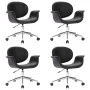Swivel dining chairs 4 units black synthetic leather by vidaXL, dining chairs - Ref: Foro24-3054855, Price: 485,06 €, Discoun...