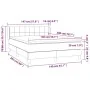Box spring bed with black fabric mattress 140x200 cm by vidaXL, Beds and slatted bases - Ref: Foro24-3130275, Price: 461,83 €...