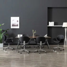 Drehbare Esszimmerstühle 6-teilig aus schwarzem Kunstleder von vidaXL, Essstühle - Ref: Foro24-3054856, Preis: 752,35 €, Raba...