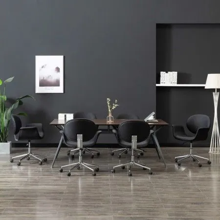 Drehbare Esszimmerstühle 6-teilig aus schwarzem Kunstleder von vidaXL, Essstühle - Ref: Foro24-3054856, Preis: 752,35 €, Raba...
