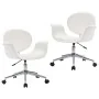 Swivel dining chairs 2 units white synthetic leather by vidaXL, dining chairs - Ref: Foro24-3054857, Price: 281,10 €, Discoun...
