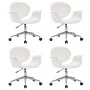 Sillas de comedor giratorias 4 unidades cuero sintético blanco de vidaXL, Sillas de comedor - Ref: Foro24-3054858, Precio: 55...