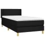 Box spring bed with black fabric mattress 100x200 cm by vidaXL, Beds and slatted bases - Ref: Foro24-3130171, Price: 303,78 €...
