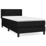 Box spring bed with black fabric mattress 90x190 cm by vidaXL, Beds and slatted bases - Ref: Foro24-3129995, Price: 280,70 €,...