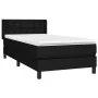 Box spring bed with black fabric mattress 90x190 cm by vidaXL, Beds and slatted bases - Ref: Foro24-3129995, Price: 280,70 €,...
