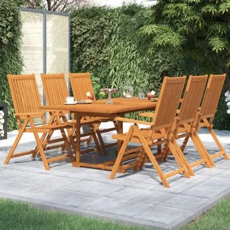 Juego de comedor de jardín 7 piezas madera maciza de acacia de vidaXL, Conjuntos de jardín - Ref: Foro24-3079638, Precio: 645...